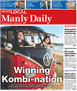 Manly Daily cover article